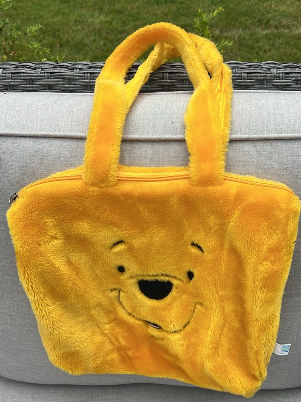 Disney Plush Winnie the Pooh Yellow Satchel Tote